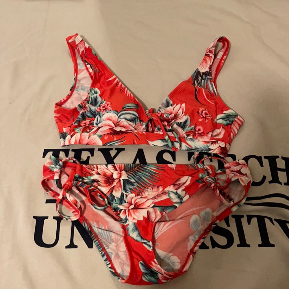 Red Flower Swimsuit